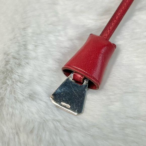 Authentic HERMES Mini Clochette Bag Charm Key Red - Picture 3 of 3
